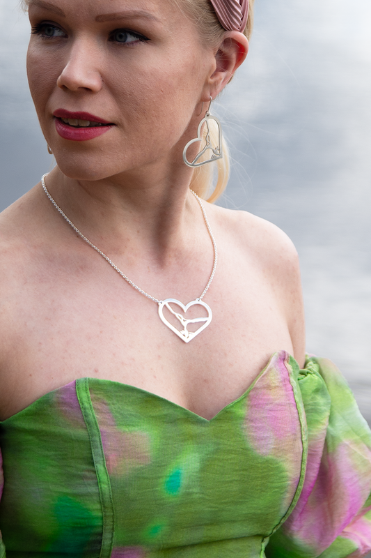 Rovaniemi LOVE - Joki-kaulakoru kiinteällä ketjulla hopea