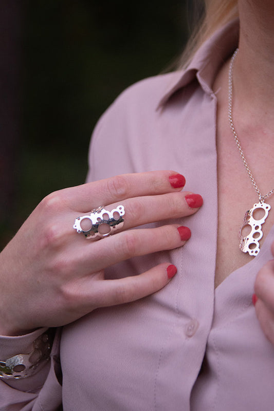 Rannalla-sormus hopea