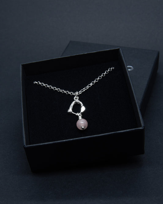 Erilaiset-kaulakoru hopea, kirsikankukka jaspis