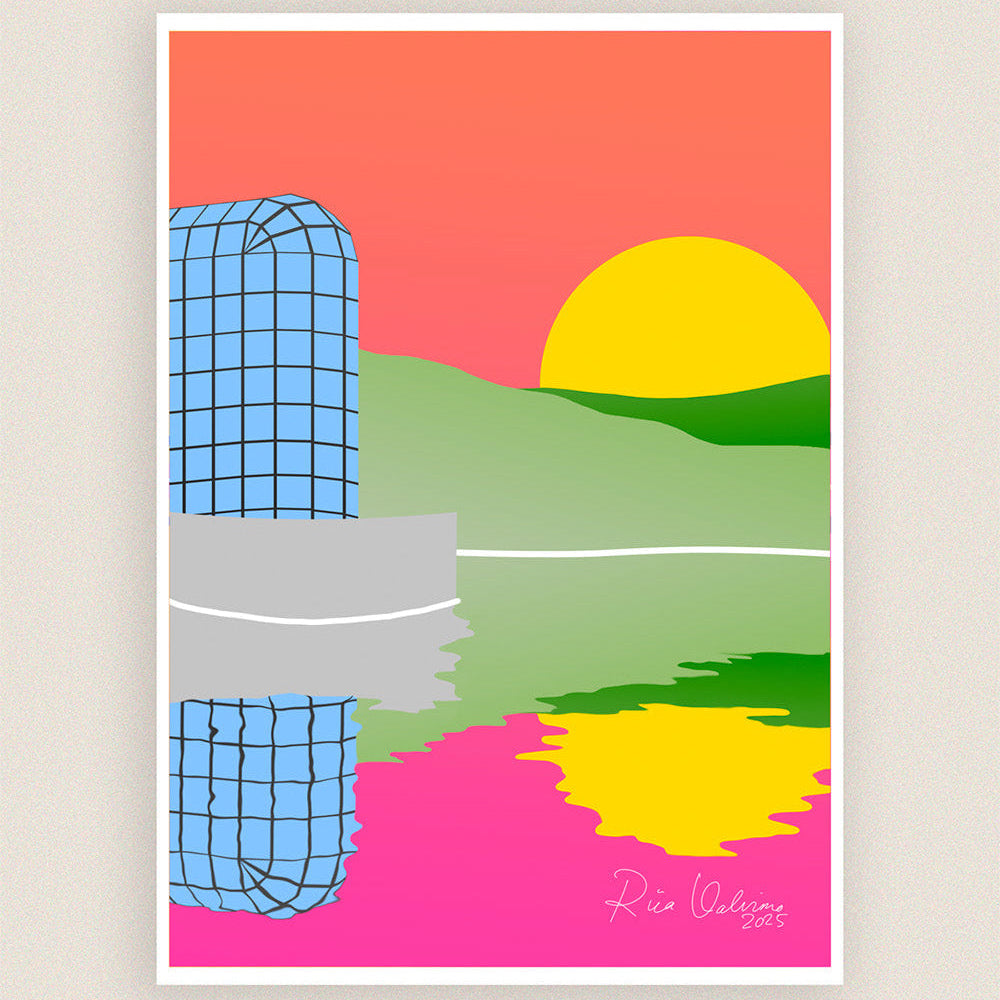 Taideprintti, jossa aiheena Arktikumin ranta.