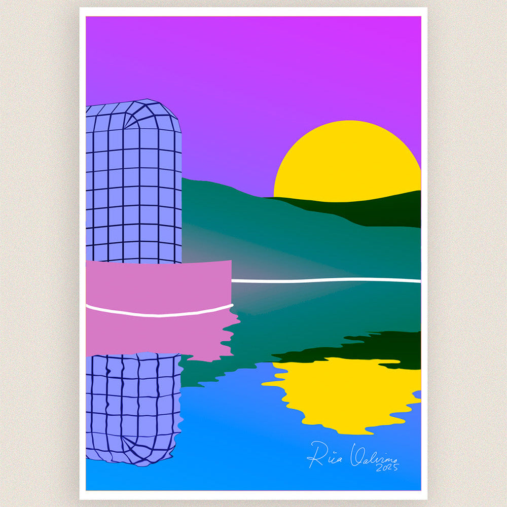 Arktikum-aiheinen taideprintti.