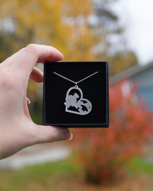 Oulu LOVE -kaulakoru, pieni, hopea, matta