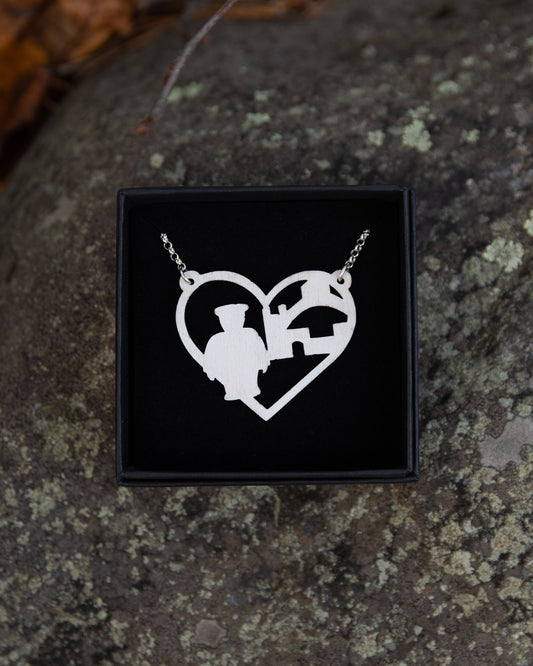 Oulu LOVE -vanerikaulakoru lumi