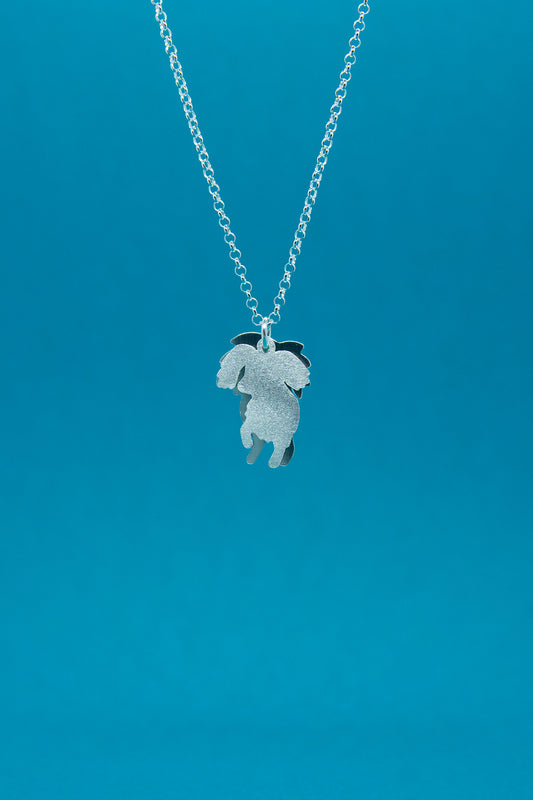 Tilaustyö: Rakas eläinystäväni, Pablo - Koira-kaulakoru, 2-osainen riipus, hopea