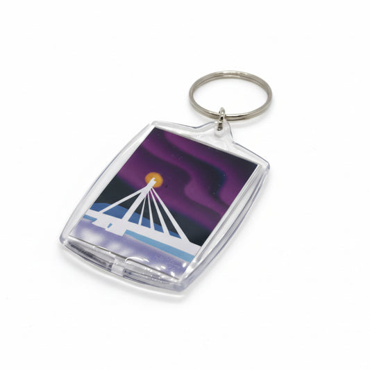 Rovaniemi-aiheinen avaimenperä.