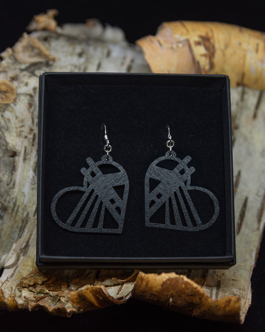 Rovaniemi LOVE - Jätkä-vanerikorvakorut kaamos