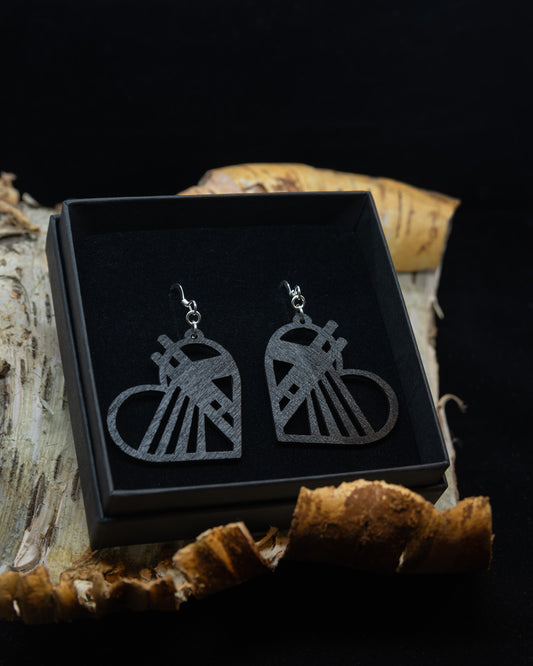 Rovaniemi LOVE - Jätkä-vanerikorvakorut kaamos