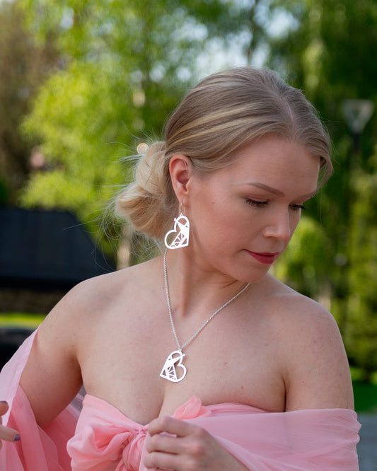 Rovaniemi LOVE - Kirkko-korvakorut hopea