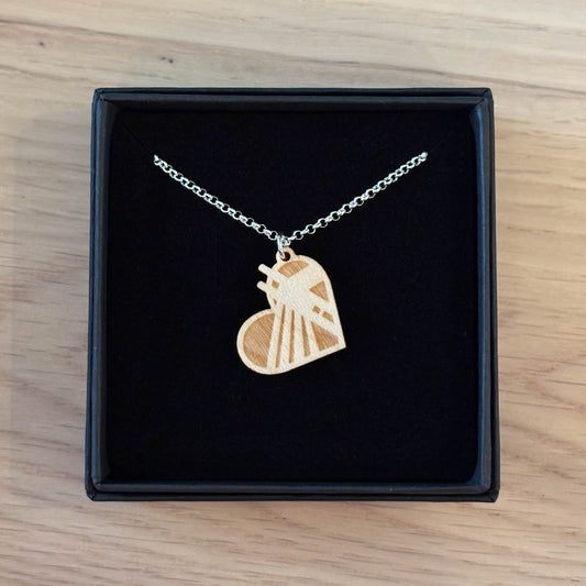 Rovaniemi LOVE - Jätkä-vanerikaulakoru, pieni